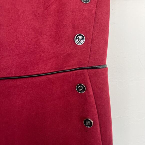 Enfocus Studio Red Velvet Sheath Dress size 10 - Picture 3 of 6